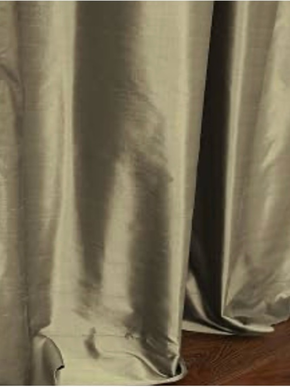 Pottery Barn Drapery Panel in Olive-Taupe Satin